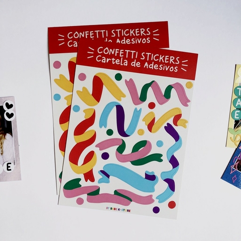 CARTELA ADESIVA "CONFETTI STICKERS"