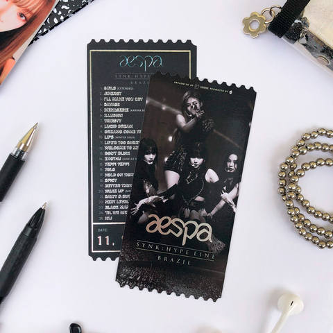 AESPA - BILHETE "SYNK: HYPE LINE (WORLD TOUR IN BRAZIL)" (FANMADE)