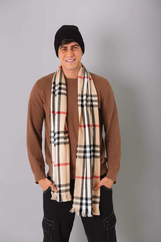 BUFANDA ECO BERRY BEIGE 1,85 X 0,35 — imagen 3