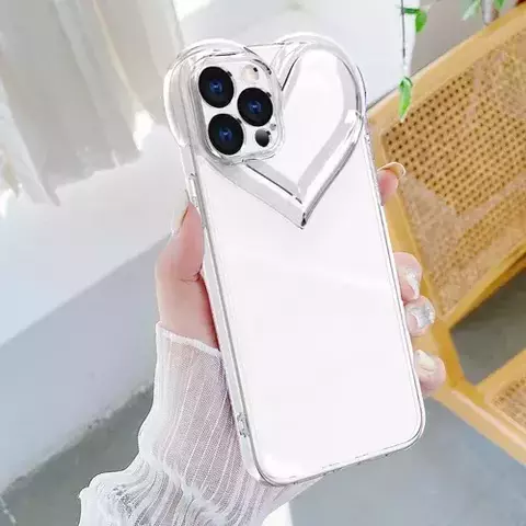 FUNDA TRANSPARENTE CON CORAZON