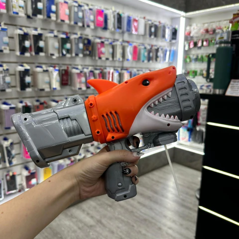 PISTOLA DE BURBUJAS TIBURÓN TURBO 3000
