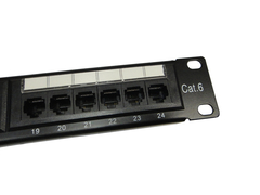 PAINEL DE DISTRIBUICAO CAT.6E COM 24 PORTAS C/ GUIA