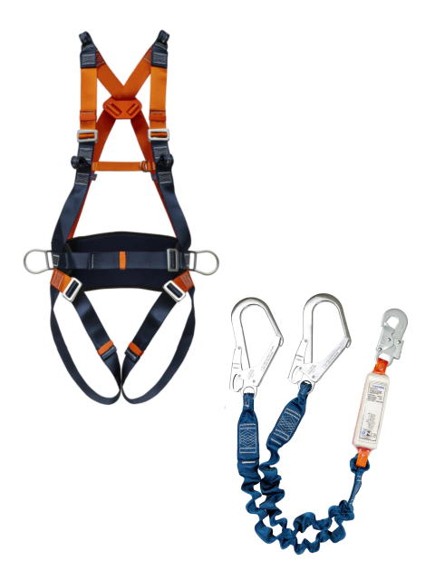 CINTURÃO REGULAGEM 6 PONTOS + TALABARTE DUPLO GANHO 55MM