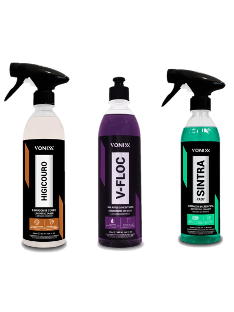 KIT LIMPEZA AUTOMOTIVA INICIANTE ESSENCIAL VONIXX
