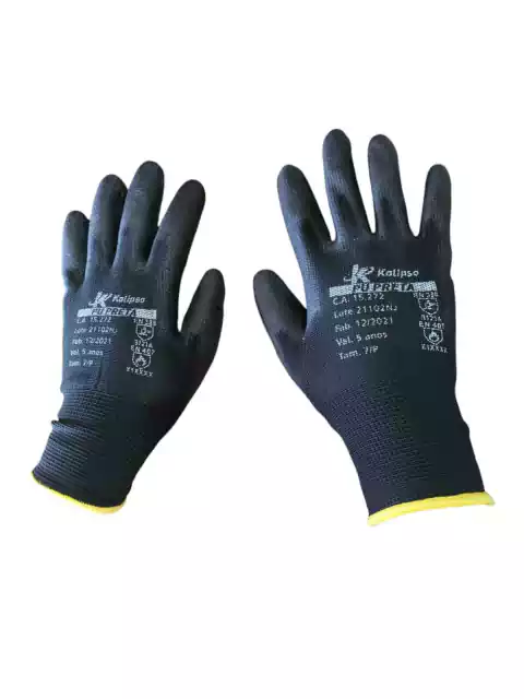 LUVA PANO KALIPSO PU PT TAM. 7(P)