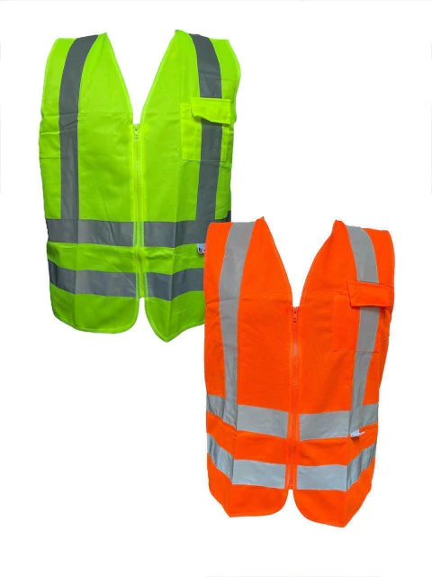 COLETE COM 1 BOLSO AMARELO E LARANJA - KIT 5UN - comprar online