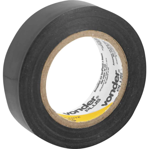 FITA ISOLANTE 19MMX05M PRETA VONDER PLUS