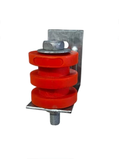 SUPORTE DM COM ROLDANA 2 RANHURAS (LARANJA) - KIT 20UN