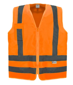 COLETE COM 1 BOLSO LARANJA - KIT 5UN - comprar online