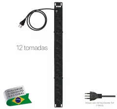 FILTRO DE LINHA REGUA - PROTETOR CX METALICA 12 TOMADAS na internet