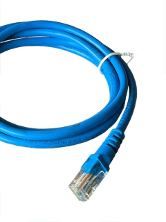 PATCH CORD CAT.5E UTP 100% COBRE - 1,5M - AZUL - KIT 100UN - Isamig Telecom