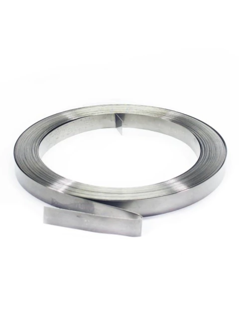 KIT 2UN FITA DE AÇO INOX 430 0,5X19 X 25M + 100UN FECHOS DE AÇO INOX 430