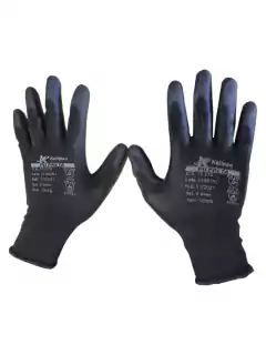 LUVA PANO KALIPSO PU PRETA KIT COM 10UN