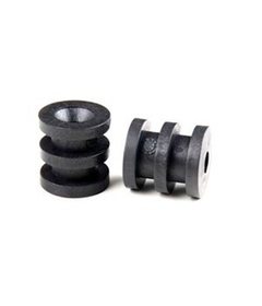 10 Un Roldana Isolador Plástico 2 Ranhuras Rp2 (preta) - Isamig Telecom