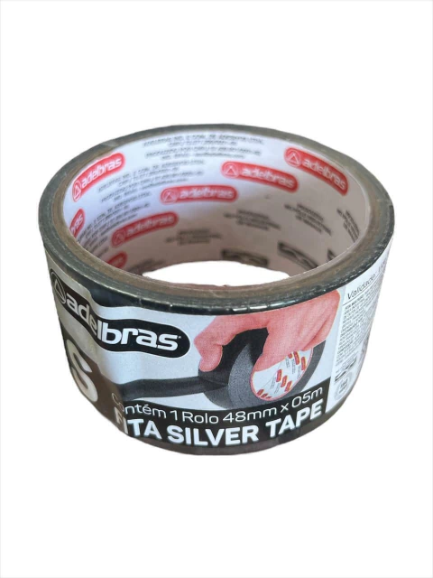 FITA MULTI USO TIPO SILVER TAPE PRETA 48mm X 5m - KIT 15UN - comprar online