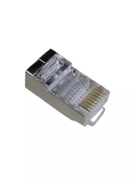 50 UN CONECTOR RJ45 CAT5E GOLD MACHO BLINDADO - comprar online