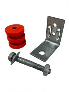 SUPORTE DM COM ROLDANA 2 RANHURAS (LARANJA) - KIT 20UN - Isamig Telecom