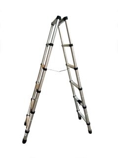 ESCADA TELESCOPICA DOBRAVEL E DEGRAUS DE ALUMINIO - 1,64M na internet