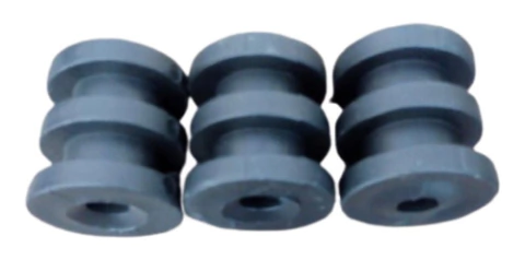 Roldana Isolador Plástico 2 Ranhuras Rp2 (preta)- kit 50un