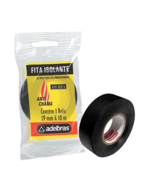 FITA ISOLANTE ANTICHAMA FLOW PACK 19mm X 10m-PRETA- KIT 20UN