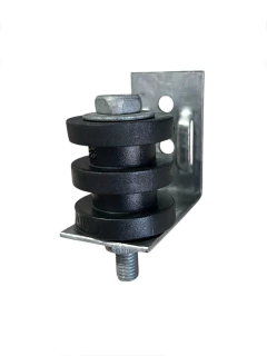 SUPORTE DM COM ROLDANA 2 RANHURAS (PRETA) - KIT 10UN