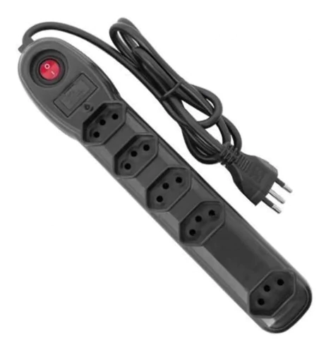 FILTRO DE LINHA PROTETOR 5 TOMADAS PRETO