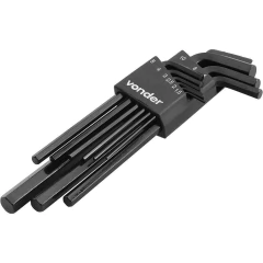 CHAVE ALLEN JOGO COM 9 PEÇAS 1,5 A 10MM LONGA CRV VONDER - comprar online