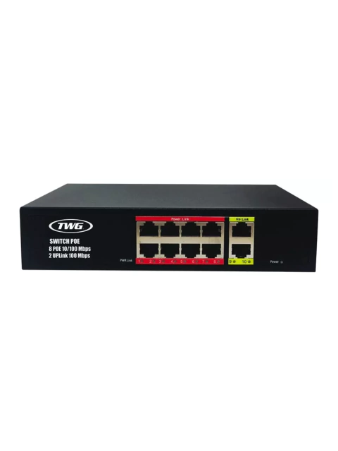 SWITCH 8 PORTAS POE 10/100MBPS + 02 PORTAS UPLINK - KIT 2UN - comprar online