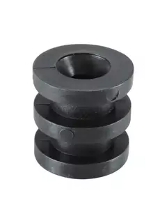 Roldana Isolador Plástico 2 Ranhuras Rp2 (preta)- kit 100un