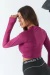 Crop manga larga bricks berry - comprar online