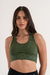 Top long reptil verde militar