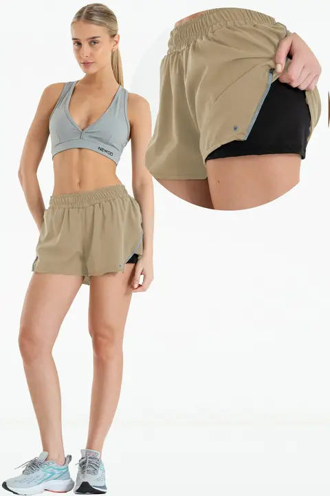 SHORT REFLEX BEIGE