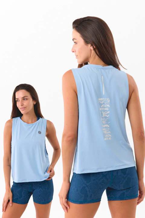 SUDADERA RUNNING CELESTE