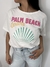 Remera Palm bech - crema