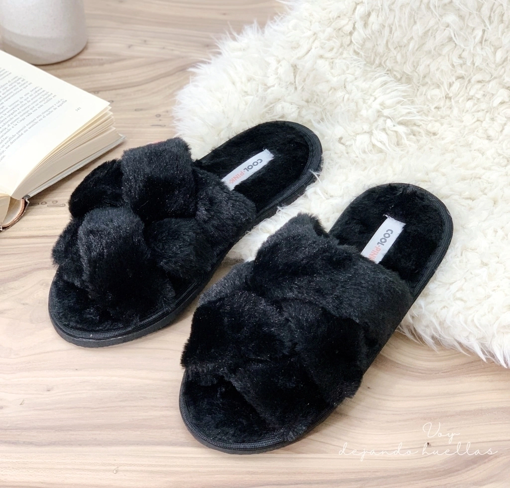 Pantuflas Fur Negra
