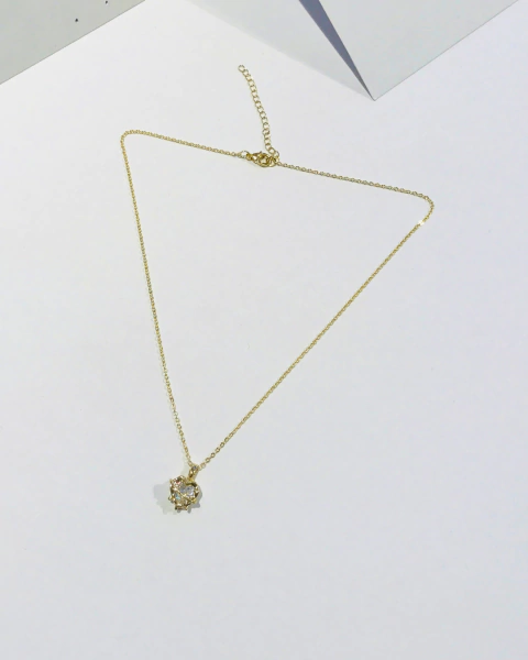 Cadena dije corazón piedra - comprar online