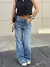 Jean wide leg strass - comprar online