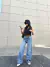 Jean wide leg strass - comprar online