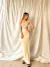 Vestido recorte lentejuelas largo - comprar online