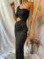 Vestido recorte lentejuelas largo en internet