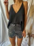 Blusa crep doble escote