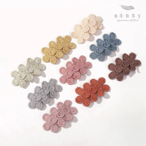 SET HEBILLAS FLOWERS DOUBLE - comprar online