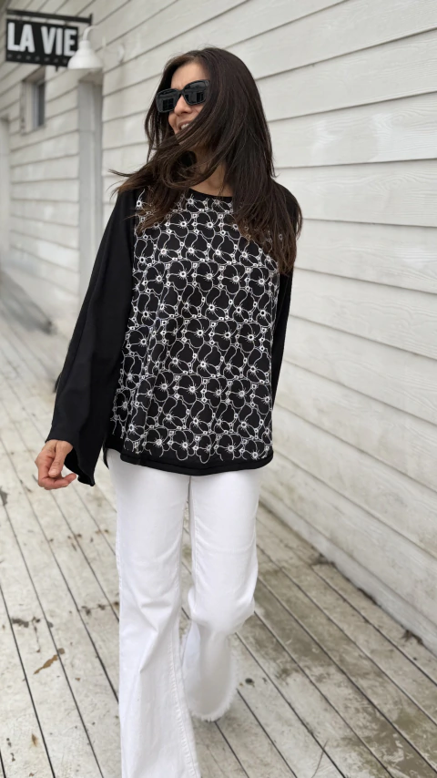 Sweater Hilo & Lino POTASIO Negro