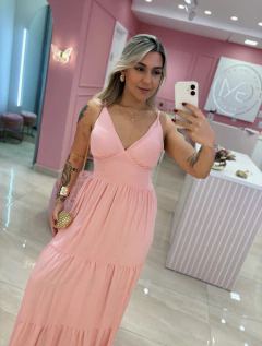VESTIDO LONGO ROSA - comprar online