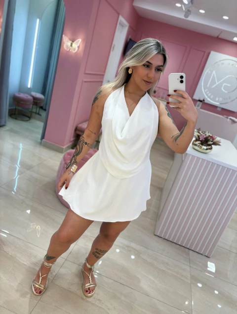 CONJUNTO BLUSINHA + SHORT SAIA BRANCO