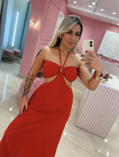 VESTIDO LONGO MULTIFORMAS VERMELHO - comprar online