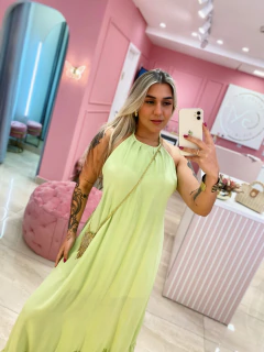 VESTIDO LONGO VERDE na internet