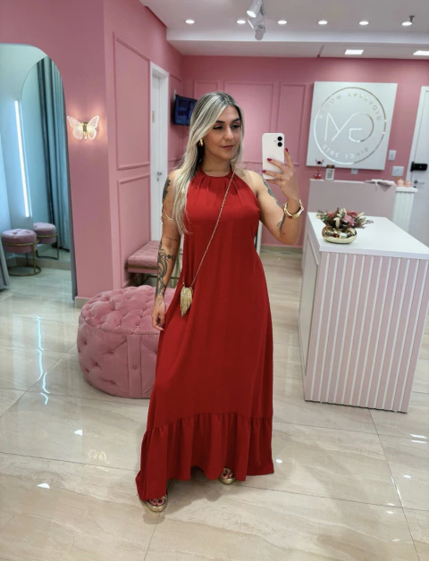 VESTIDO LONGO VERMELHO
