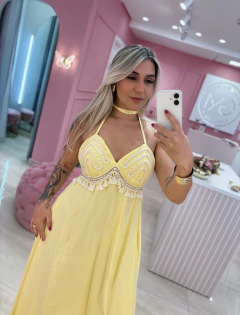 VESTIDO LONGO AMARELO - comprar online