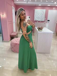 VESTIDO LONGO MULTIFORMAS VERDE BANDEIRA na internet